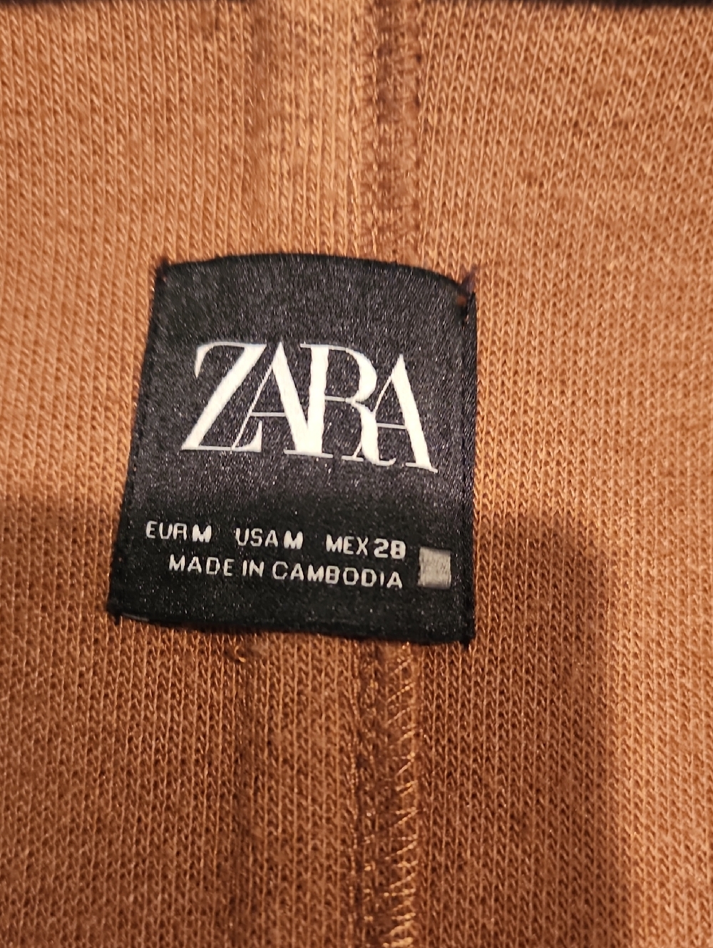 Zara Camel Long Open Front Coat Size Medium - Picture 5 of 12